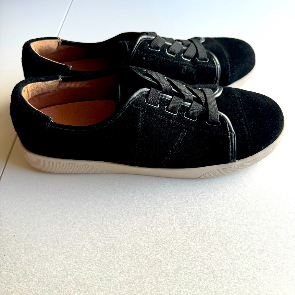 Vionic Black Jean Suede Slip-on Sneakers
